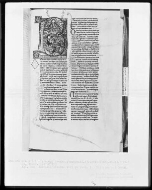 Heisterbacher Bibel — Initiale B (eatus vir), darin Christus und David, Folio 232recto