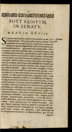 Post Reditum. In Senatu. Oratio XXVIII.