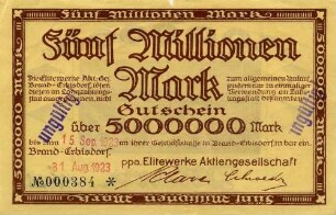 Gutschein - 5 Million Mark