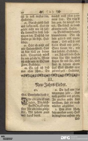 III. Neu-Jahrs-Lieder.