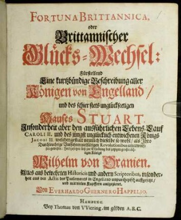 [1]: Fortuna Brittannica, oder Brittannischer Glücks-Wechsel. [1]