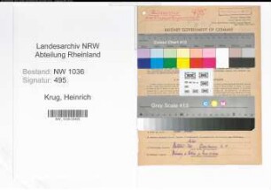 Entnazifizierung Heinrich Krug , geb. 21.06.1907 (Kaufmaennischer Angestellter)