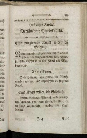 Das achte Capitel. Verschiedene Pferdekugeln.