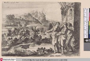 [Tobit überlässt seinen Sohn Tobias der Führung des Engels; Tobit delivering his Son Tobias to the Guidance of the Angel]