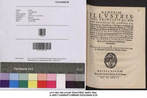 MEMORIAE ILLVSTRISSIMI PRINCIPIS AC DOMINI FRIDERICI III. COMITIS PAlatini ad Rhenum, Ducis Boiariae ... eiusdem[que] inclitae conjugis prioris, Dominae MARIAE Brandeburgicae, et ... duorum filiorum D. HERMANNI LVDOVICI etc. et D. CHRISTOPHORI etc. epitaphia et carmina, unà cum precatione et voto ad ... FRIDERICI etc. filios, ... Dominum LVDOVICVM Electorem etc. et D. IOANNEM CASIMIRVM Palatinos Rheni ...
