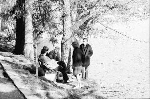 Titisee: Gruppe an der Seepromenade