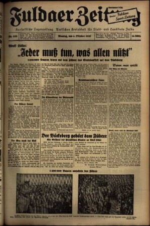 Ausgabe vom Montag, den 04. Oktober 1937.