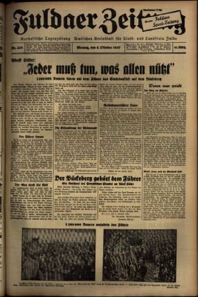 Ausgabe vom Montag, den 04. Oktober 1937.