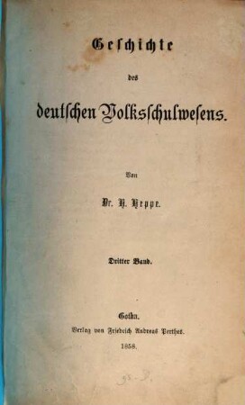 Geschichte des deutschen Volksschulwesens, 3