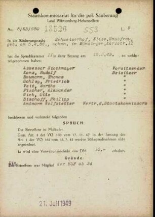 Schweizerhof, Elise