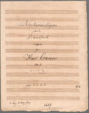"Nocturne élégique - pf; op. 2". - BSB Mus.Schott.Ha 6728-2