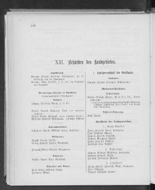 XII. Behörden des Landgebietes.