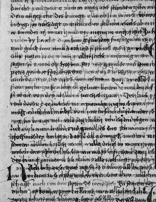 Blatt 90r mit Text und Wasserzeichen (Ausschnitt)