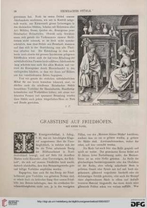 Grabsteine auf Friedhöfen