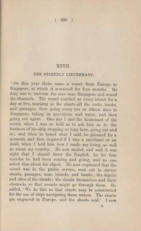 XXVII. The friendly lieutenant