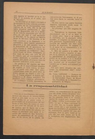 La responsabilidad - (Conclusión)