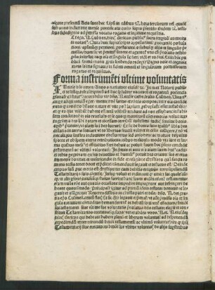 Forma instrumenti ultime voluntatis