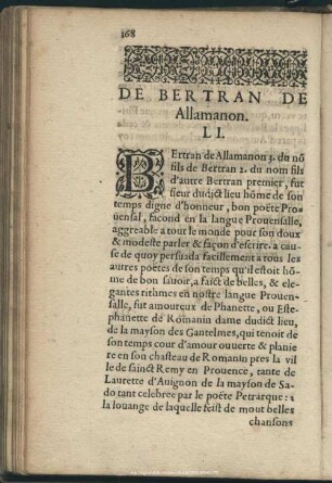 De Bertran De Allamanon, LI