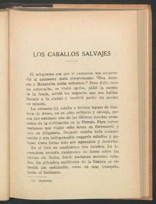 Los caballos salvajes