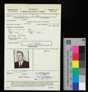Seaman's Identification Card