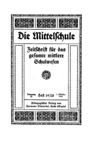 19/20: Heft 19/20