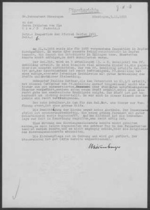Dapfen: Inspektionsbericht 1955