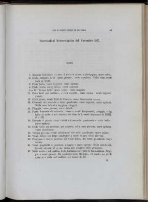 Osservazioni Meteorologiche del Novembre 1877.