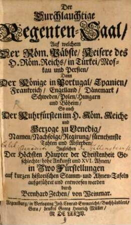 Der durchlauchtige Regentensaal