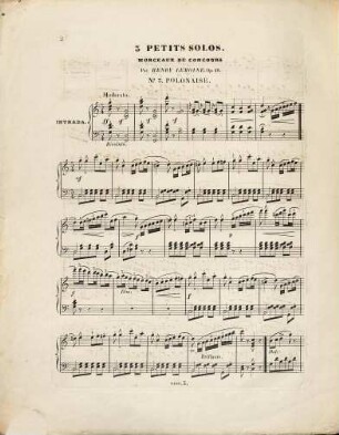 3 petits solos pour le piano : morceaux de concours ; pour les petites mains ; à l'usage des pensionnats de jeunes demoiselles ; op. 48, 2. Rondo-valse