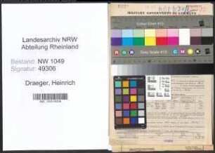 Entnazifizierung Heinrich Draeger , geb. 29.03.1909 (Schiedsmann)