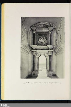 Die Tür der Begräbniskapelle des Herzogs Georg von innen