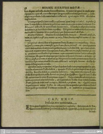 Cap. XXIV. Indicia non nominata