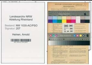 Entnazifizierung Arnold Heinen , geb. 21.05.1891 (Sanitaeter)