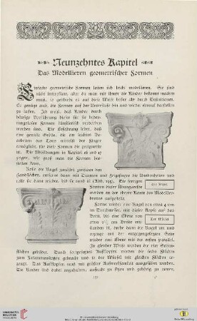 Neunzehntes Kapitel: Das Modellieren geometrischer Formen