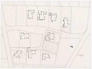 Gärten M. Schulz, D. Rosenthal, G. Kretschmer, Göttingen-Nikolausberg: Lageplan der Grundstücke
