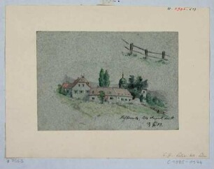 Das Weingut mit dem Berg- und Lusthaus (Schloss) und eingeschossigen Presshaus Hoflößnitz am Knohllweg in Radebeul-Oberlößnitz, um 1400 erstmalig erwähnt, 1648-50 durch Georg I. errichtet