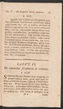 Caput VI. De concordia scripturae et rationis.