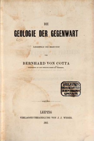 Die Geologie der Gegenwart