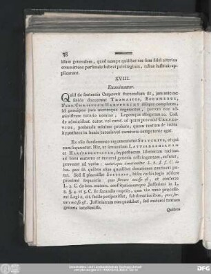 XVIII. Examinantur.