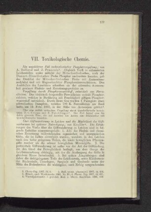 VII. Toxikologische Chemie