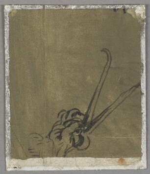 Skizze mit einer Zange haltenden Hand (Fragment, recto aus: "Geschichte des Till Eulenspiegel"