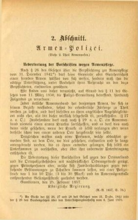 2. Abschnitt. Armen-Polizei