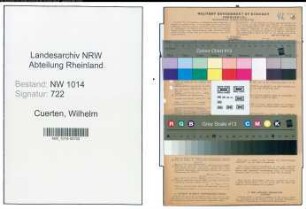 Entnazifizierung Wilhelm Cuerten , geb. 30.12.1854 (Firmeninhaber)