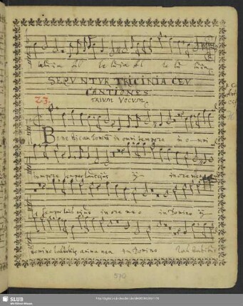 [Antonio Cifra:] Benedicam Dominum
