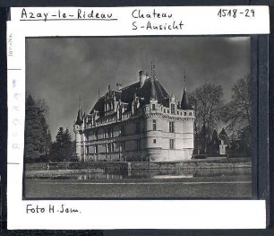 Azay-le-Rideau (Indre et oire), Schloss, Baubeginn 1518. Südansicht