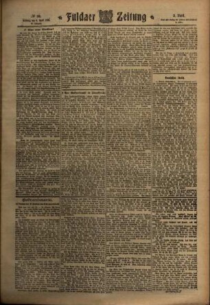 Dritte Ausgabe vom Samstag, den 09. April 1910.