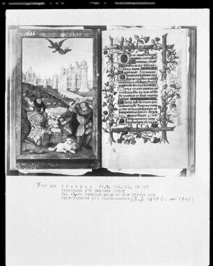 Lateinisches Gebetbuch mit Kalendarium — Verkündigung an die Hirten, Folio 45verso