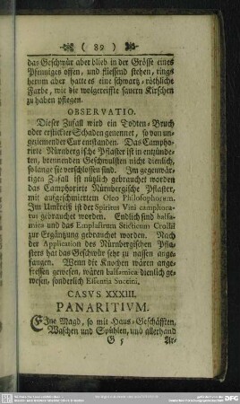 Casus XXXIII. Panaritium