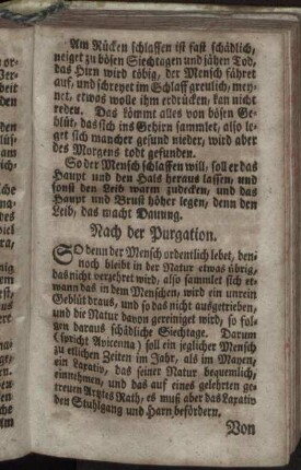 Nach der Purgation