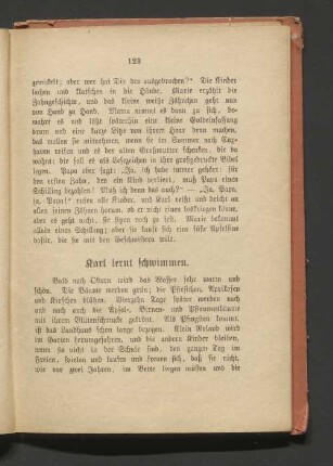 Karl lernt schwimmen.